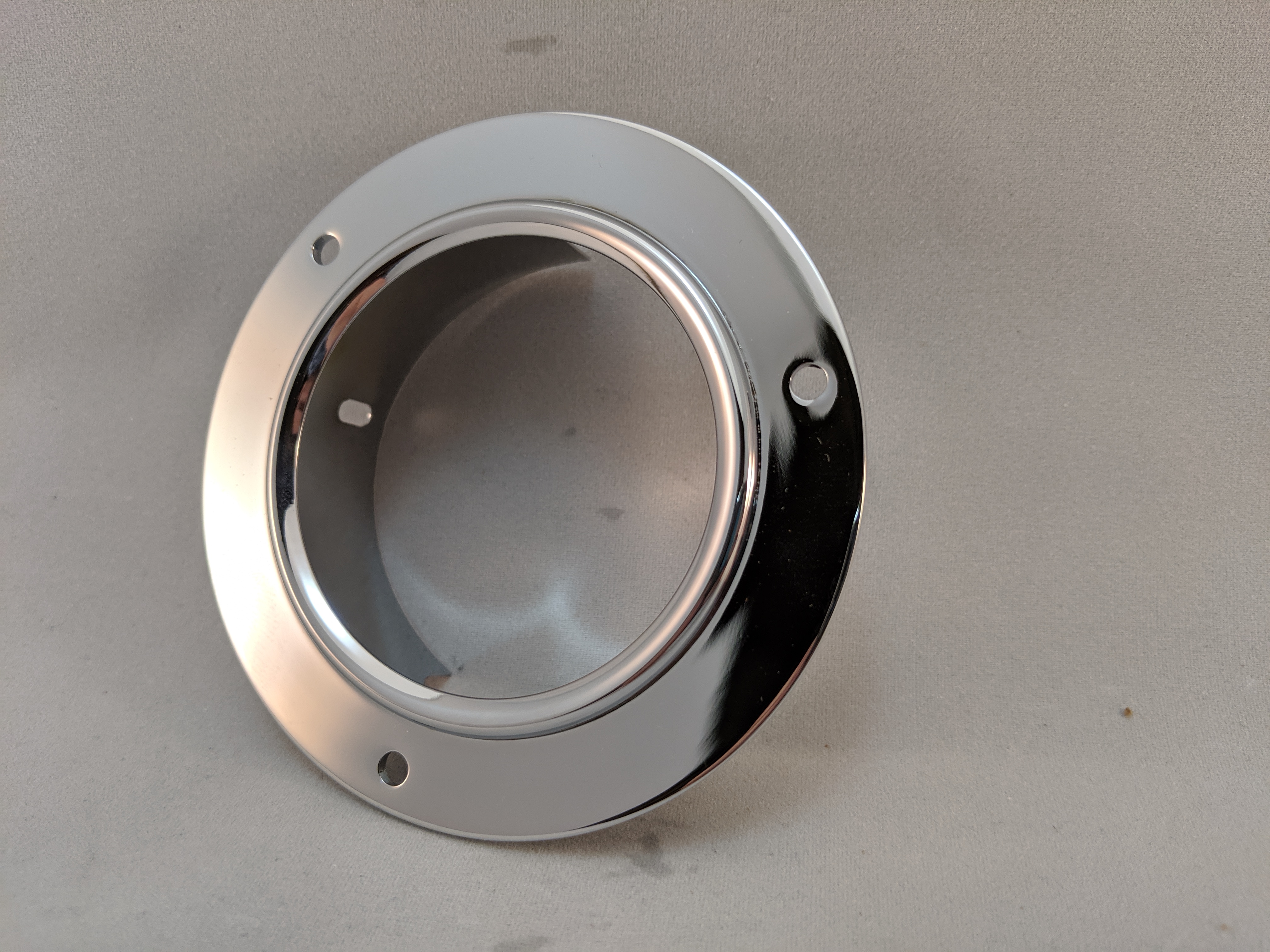 2.5" CHROME FRONT FLANGE, FLUSH PANEL MOUNT FOR 300 SERIES