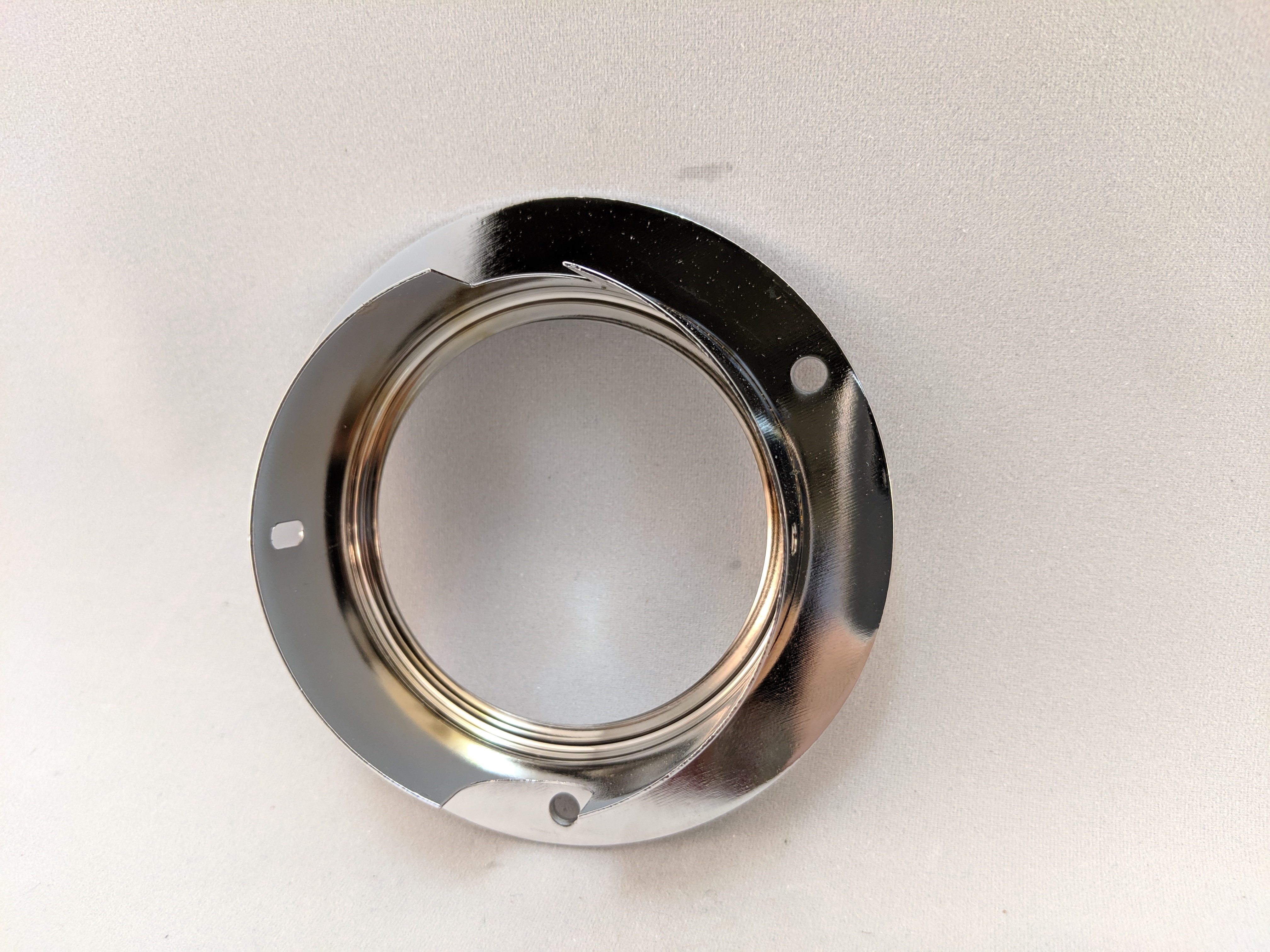 2.5" CHROME FRONT FLANGE, FLUSH PANEL MOUNT FOR 300 SERIES