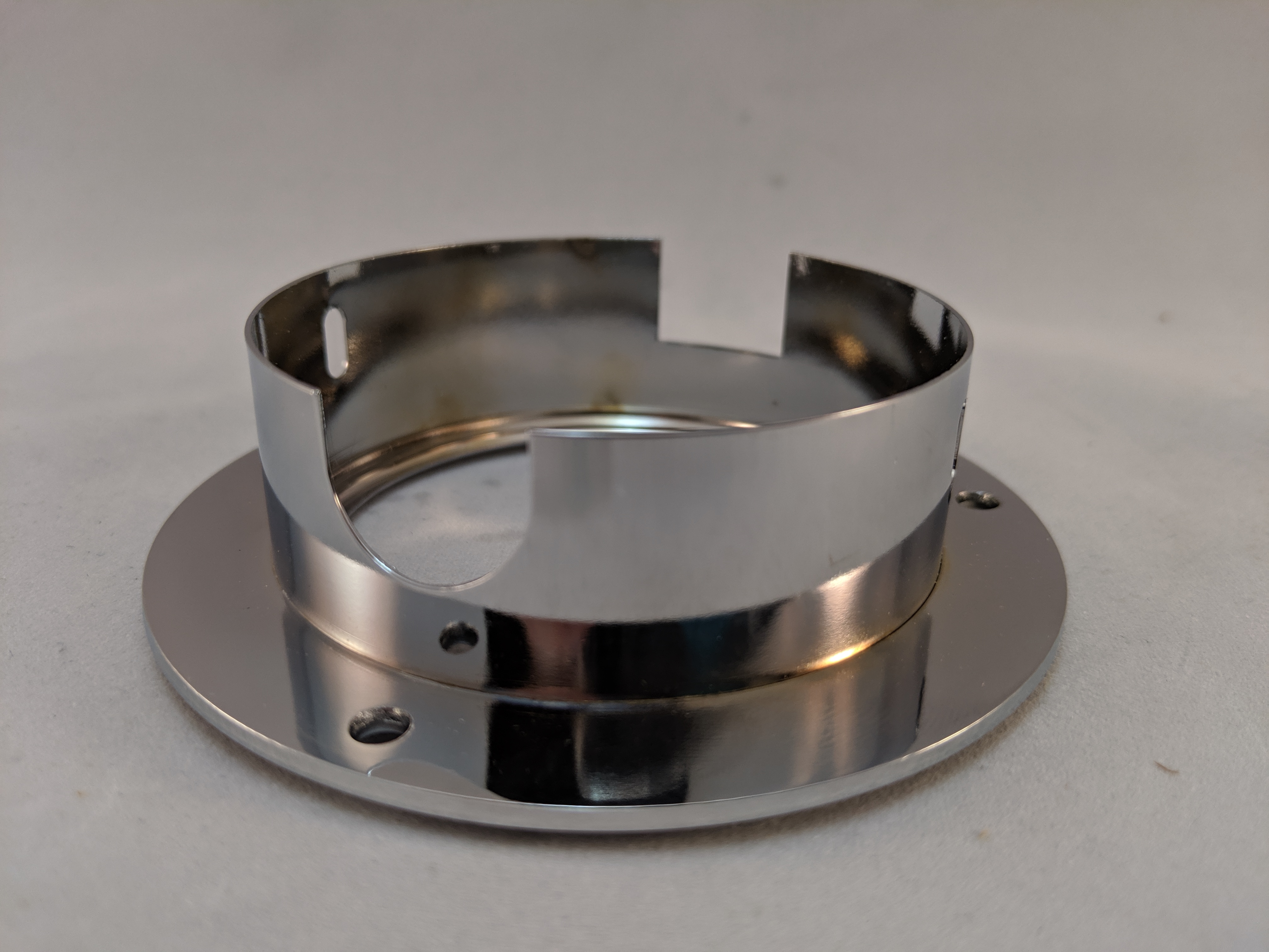 2.5" CHROME FRONT FLANGE, FLUSH PANEL MOUNT FOR 300 SERIES