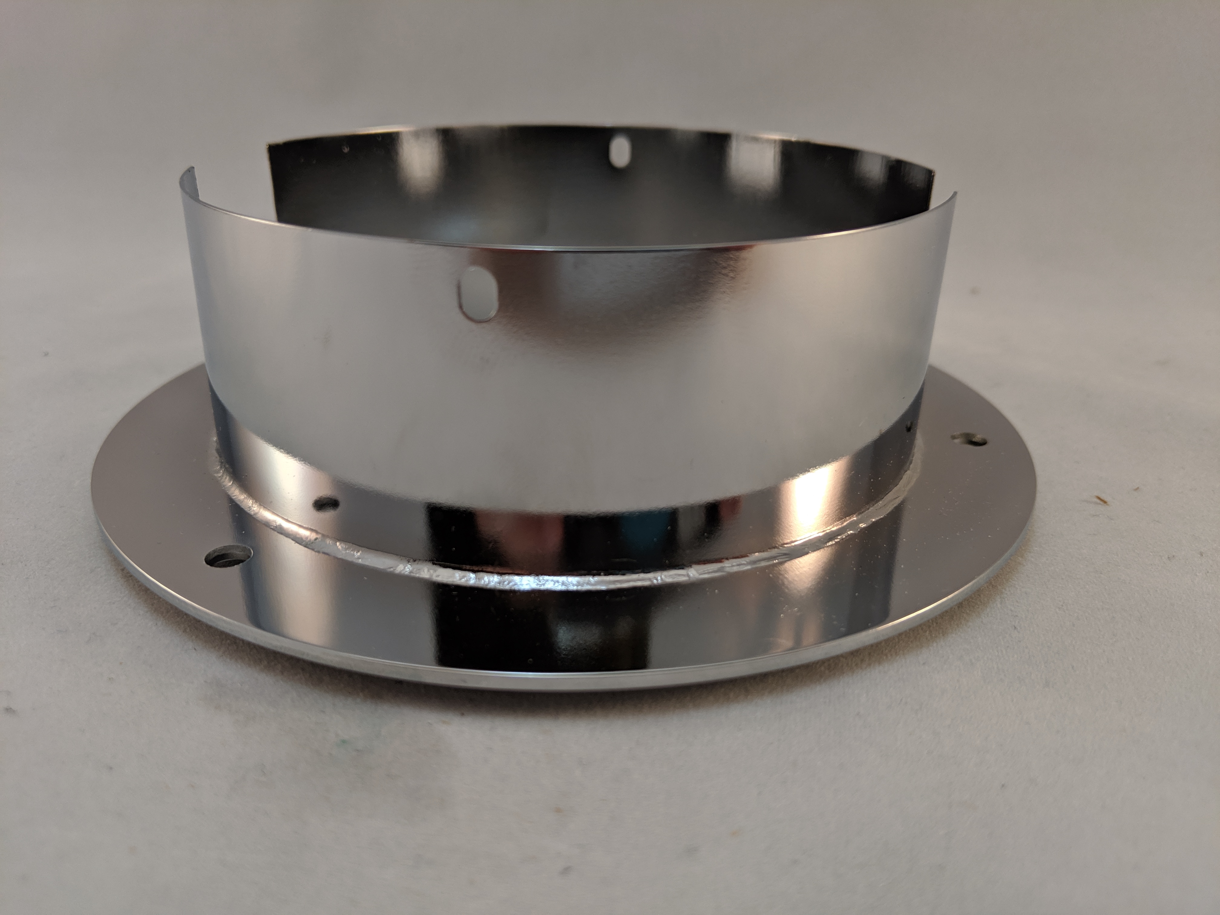 4" CHROME FRONT FLANGE, FLUSH PANEL MOUNT FOR 300 SERIES