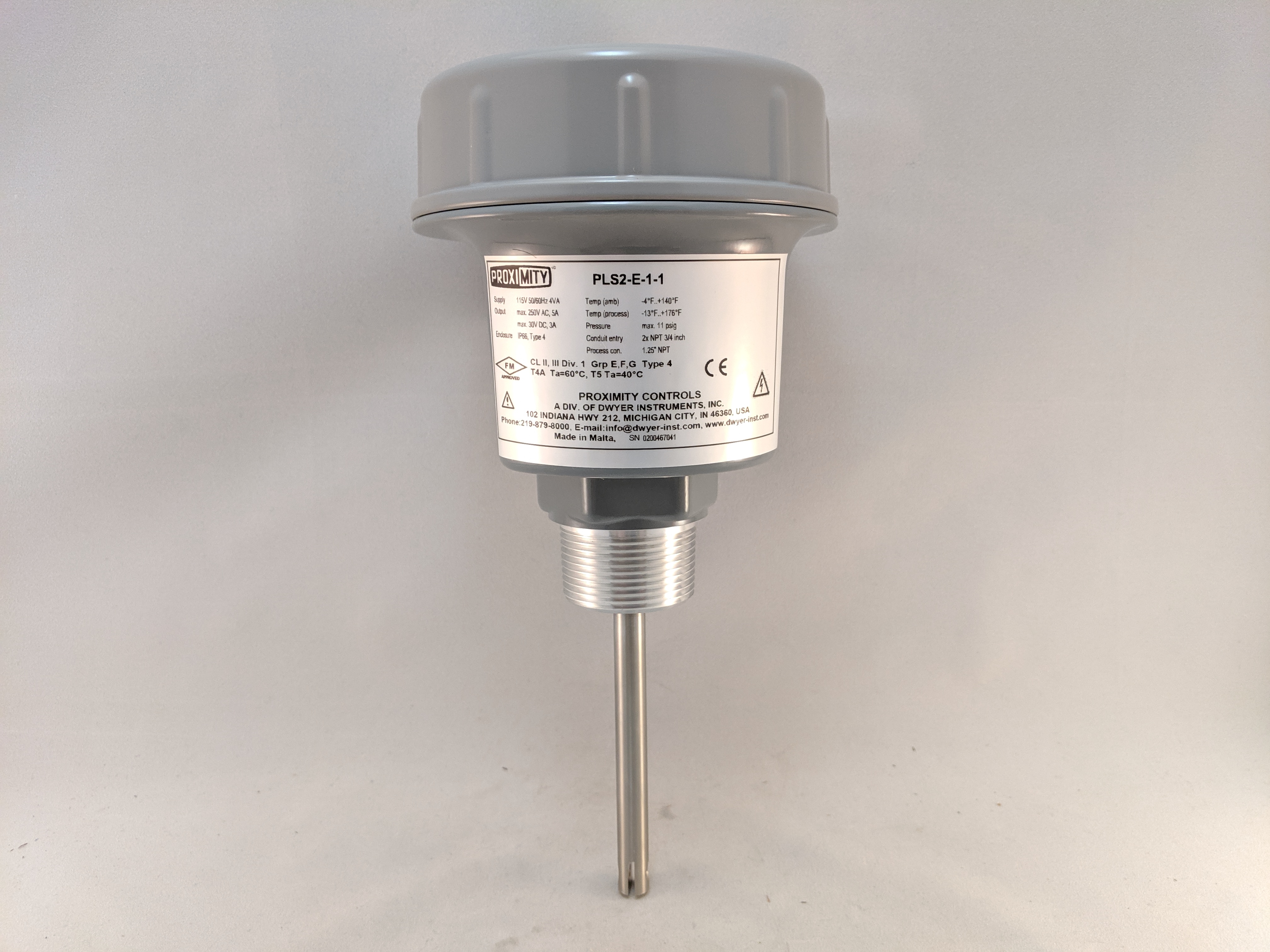 EX-PROOF PADDLE LEVEL SWITCH 115VAC 1 1/4"NPT CONNECTION QTY 10-24 7ML5725-5EE11-2AC0