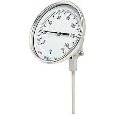 Bimetal Thermometer TG53, 5" Dial Size, 4.0" Stem, 1/2" NPT Adjustable, 0-200F