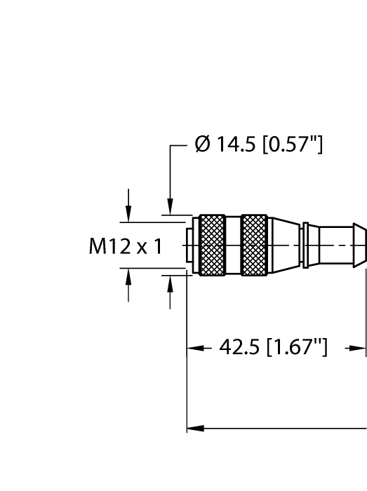 RK 4T-0.9, M12 Eurofast Cordset, 3 wire, Female, 0.9M cable