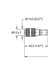 RK 4T-0.9, M12 Eurofast Cordset, 3 wire, Female, 0.9M cable