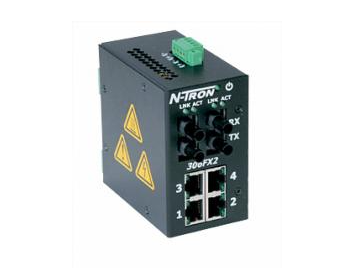 N-TRON ETHERNET SWITCH, UNMANAGED, 4 PORT (10/100BaseTX), DIN-RAIL