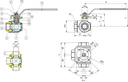 355N Combi-Sfer Series 3-Way Brass Ball Valve with ISO 5211 Pad for Actuator, Standard Port, FNPT