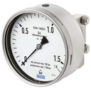 732.14 Series All-Metal Media Chamber Pressure Gauge, SS Wetted Parts