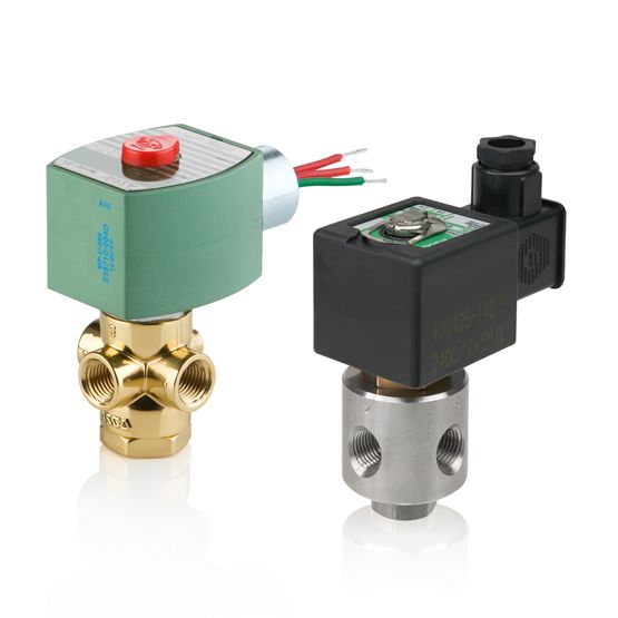 320 Series Direct-Acting General Service Solenoid Valve (8320), 1/8" NPT, 120 VAC, Brass, 3 Way-3/2 U