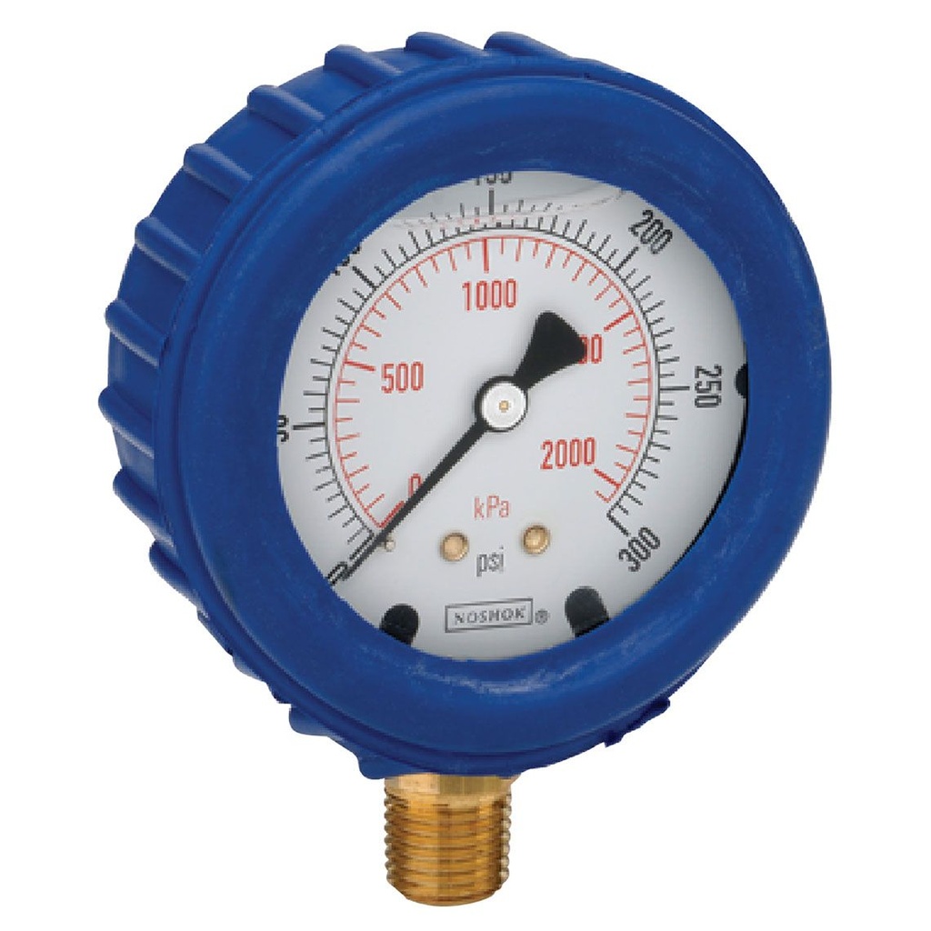 2.5" Rubber Case Protector, Back Connected Gauge, Blue