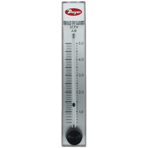 Series RM Rate-Master Flowmeter, 10-100 SCFH, Air, 5" Scale