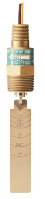 FS-550 HIGH PRESSURE PADDLE SWITCH, SHORT, BRASS, WITH 3-PIN J-BOX