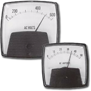 PANEL AMP METER, 2.5", R=0-5AAC, S=0-400AAC, BIG LOOK STYLE