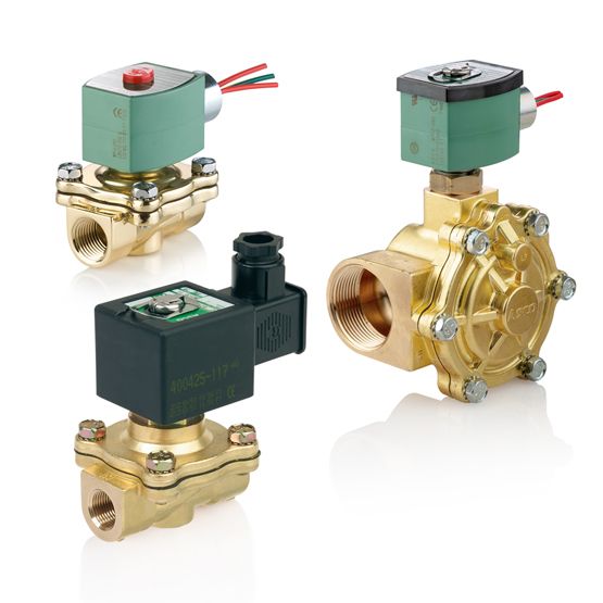 210 Series Solenoid Valve (8210), 3/4" NPT, 24 VDC, Brass, 2 Way-2/2 NC