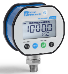 LC10 pressure gauge, 3000 psi / 200 bar / 20 MPa, 1/4" Male NPT bottom connection