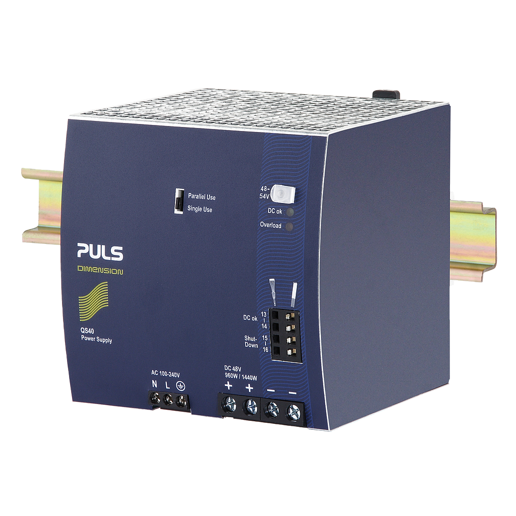 Q SERIES DIN RAIL POWER SUPPLY, 24-28V OUTPUT, 40 - 34.3A, SINGLE PHASE, 100-240VAC INPUT