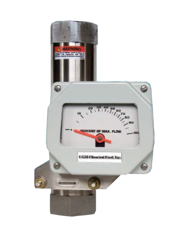 W&T ARMORED FLOW METER, 12GPM, 1"NPT