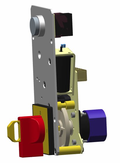 Fortress Lock, Knob Operated, 24VDC Solenoid, 2 N.O. /2 N.C. Safety Switches