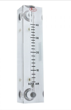 FLOWMETER, DUAL RANGE 10-100 GPH AND .5-6.5 LPM WATER WITH STAINLESS STEEL VALVE