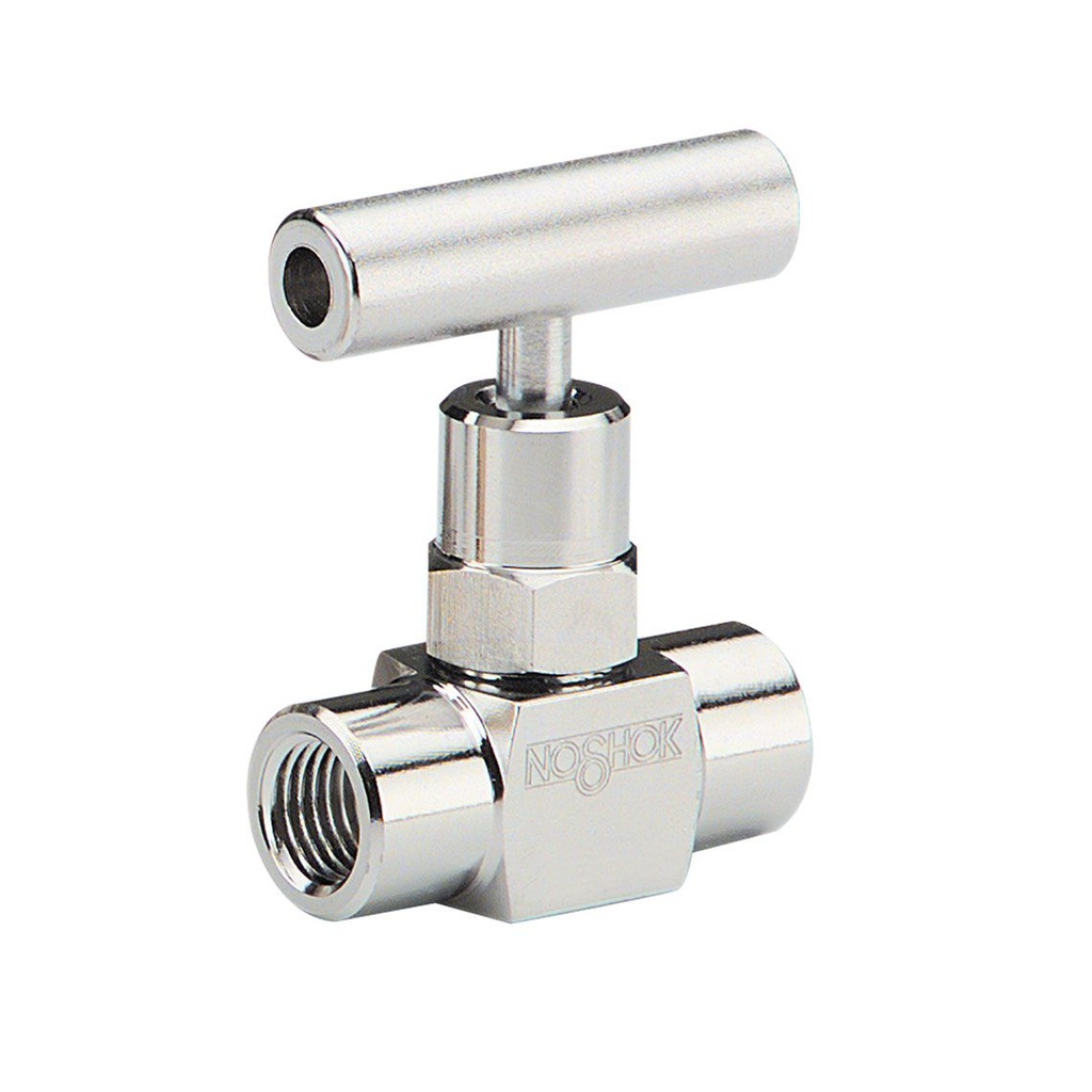 Mini Valve, Hard Seat, 1/4 NPT Female - 1/4 NPT Female, 316 SS, 0.172" Orifice, Non-Rotating V Tip Stem