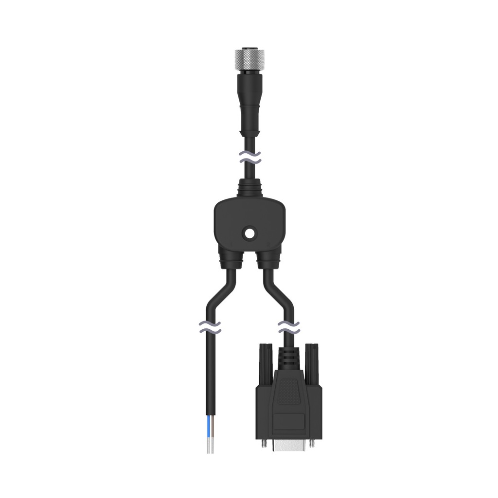 M12 Quick Disconnect Splitter Cable, CSB-M1241DB9