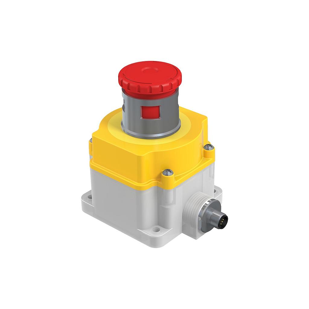 Emergency Stop: Flush Mounting 44mm Lockable Push Button, SSA-EB1MLYRP-12ED1Q8