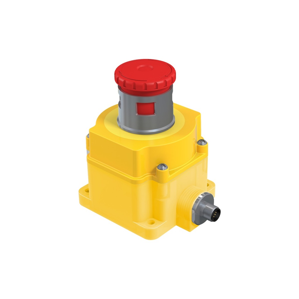 Emergency Stop: Flush Mounting 44Mm Lockable Push Button, SSA-EB1MLYRP-12ED1Q8-87186