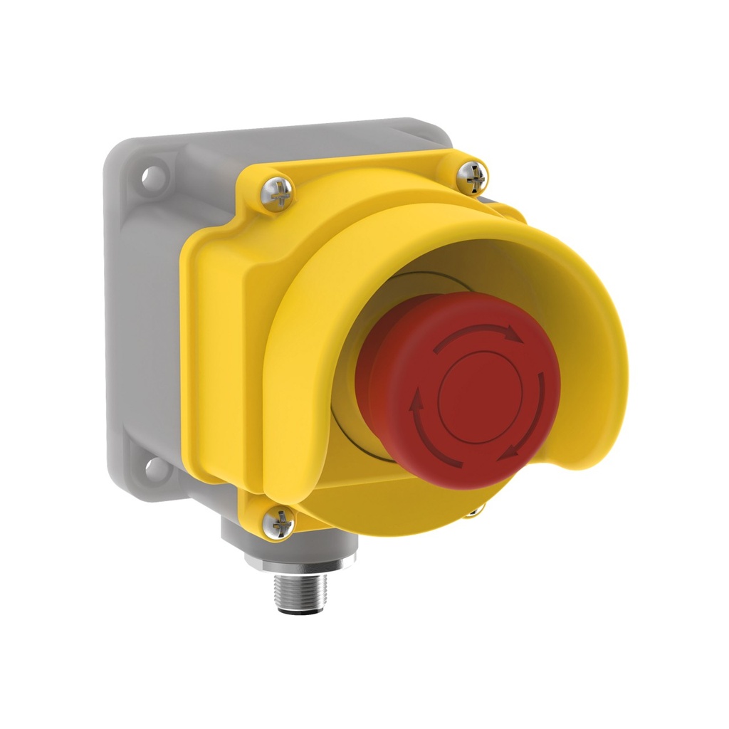 Emergency Stop: Flush Mounting 40Mm Push Button, SSA-EB1PLGRS1-12ED1Q8