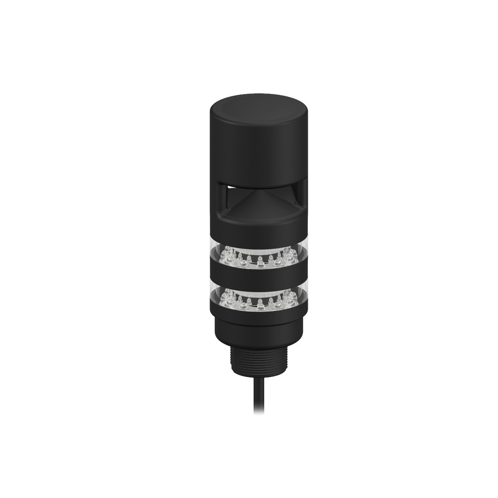 Tl50 Pro Tower Light With Sealed Omin-Directional Audible, Beacon Black Housing: 2 Lighted Segments, TL50PBL2AOS