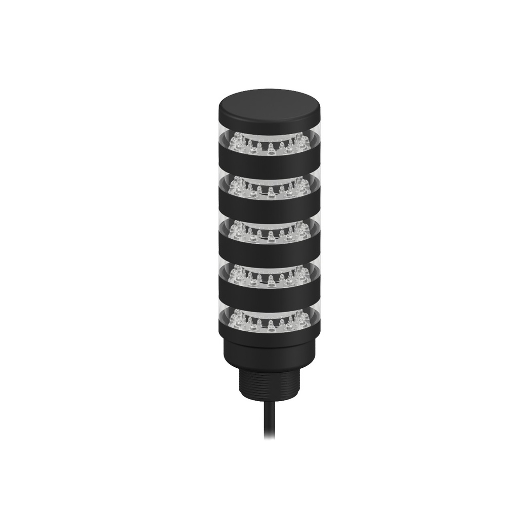 Tl50 Pro Tower Light, Beacon Black Housing: 5 Segment, TL50PBL5QP