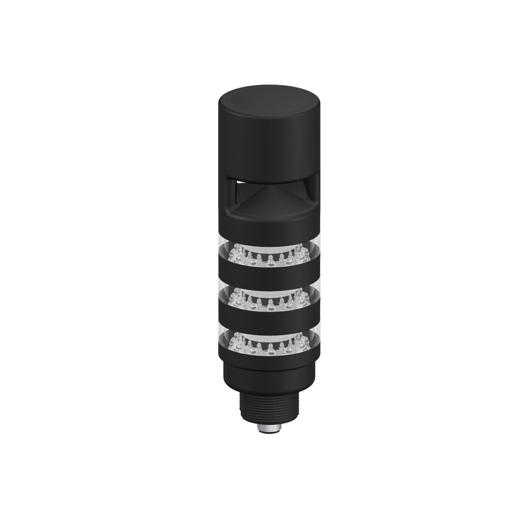 Tl50 Pro Tower Light With Sealed Omni-Directional Continuous Audible Indicator W/ Intensity Adjust, Beacon Black Housing: 3 Segment, TL50PBL3AOSIQ