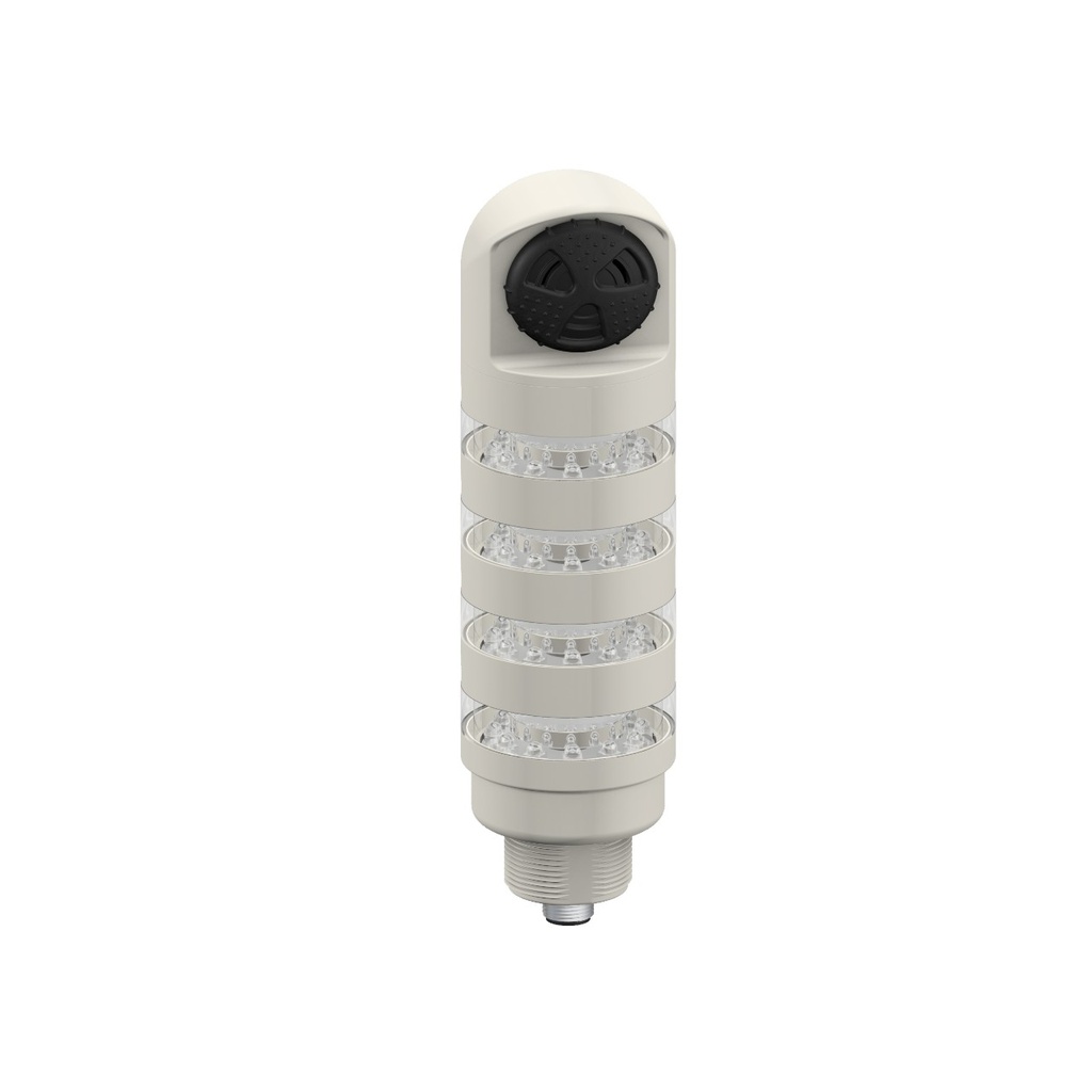 Tl50 Pro Tower Light With Sealed Loud Audible, Beacon, Gray Housing: 4 Lighted Segments, TL50PBL4ALSCQ