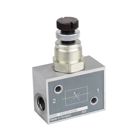 AVENTICS CH01 Series Throttle Valve, 8.5 mm Bore Diam, G 1/2 Internal Thread Pilot, Aluminum