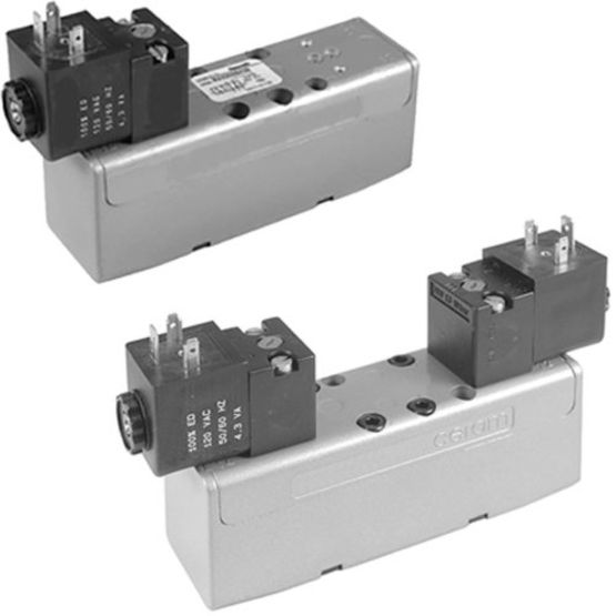 AVENTICS CERAM Series Directional Valve, 30 mm CNOMO, Internal Pilot, ISO 5599-1, 5/3 Directional Exhausted Center, Manual Override w/Detent