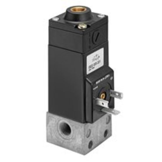 AVENTICS DO35 Series 3/2 Directional Poppet Valve NO, 110 VAC, EN 175301 Plug, Manual Override w/Detent