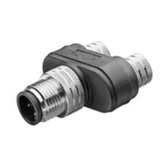 AVENTICS CON-AP Series Y-Plug Connector, 48 VDC, Polyurethane, 5-Pin M12x1 Plug to 5-Pin M8x1 Socket