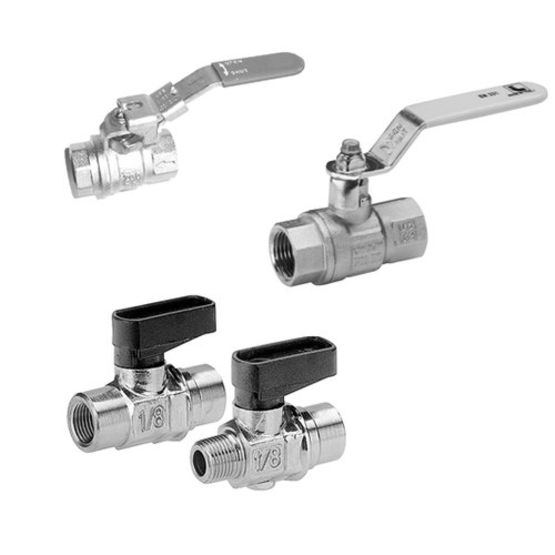 AVENTICS SC01 Series Stop Valve, G 1/4 Internal Thread, Brass, Polyamide Handle