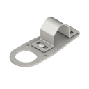 Bracket: V-Clamp Flat with Fasteners for Mounting Sensor with 30mm Threads to Pipe or Extrusions 32.6mm (1.28in), SMB30FVK