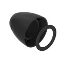 Streamlined Black Acetal Stand-Off Pipe Adaptor/Cover with M30x1.5 Threads for use with K50 EZ-LIGHT, SA-M30E12