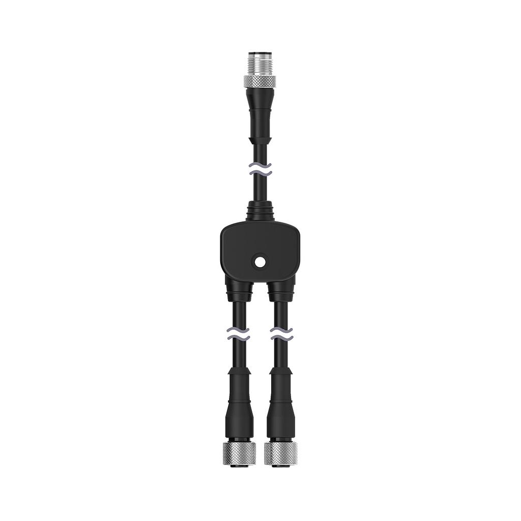 M12 Quick Disconnect Splitter Cordset, CSB-M1253.3M1281.6