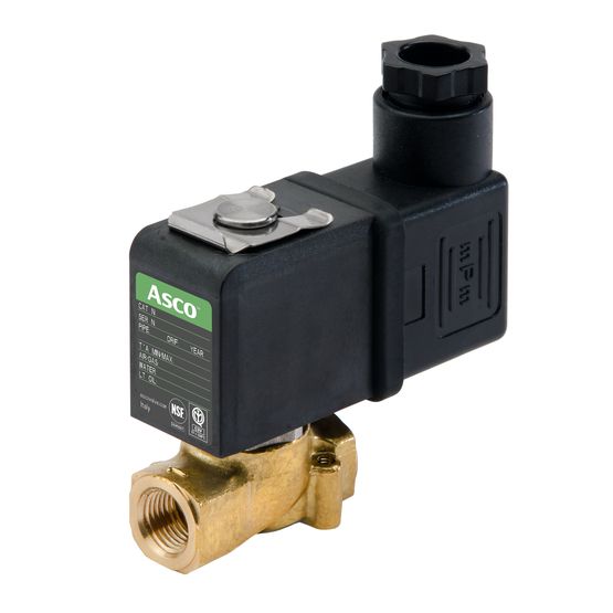 256 Series 2-Way Compact Solenoid Valve (8256), 24 VDC, Composite, 2 Way-2/2 NC