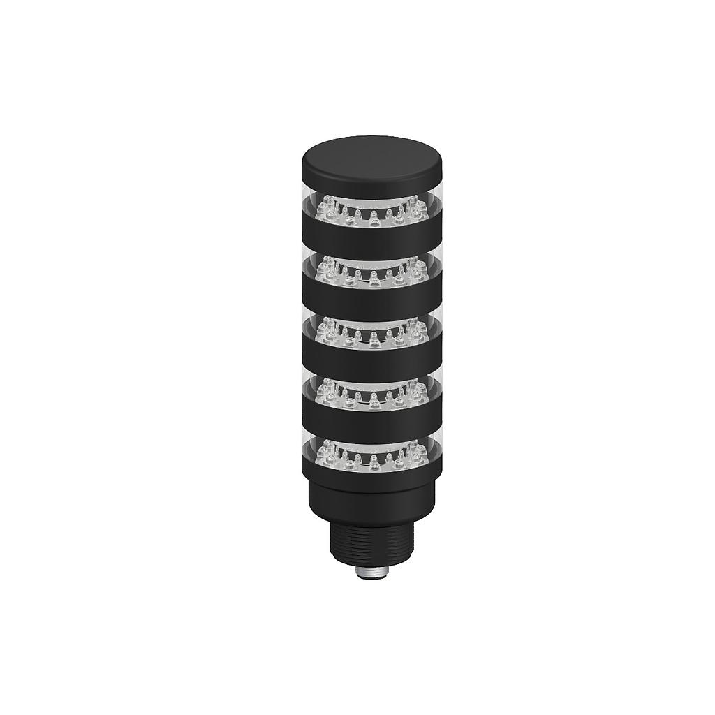 TL50 Pro Tower Light with IO-Link, Beacon Black Housing: 5-Segment, TL50BL5KQ