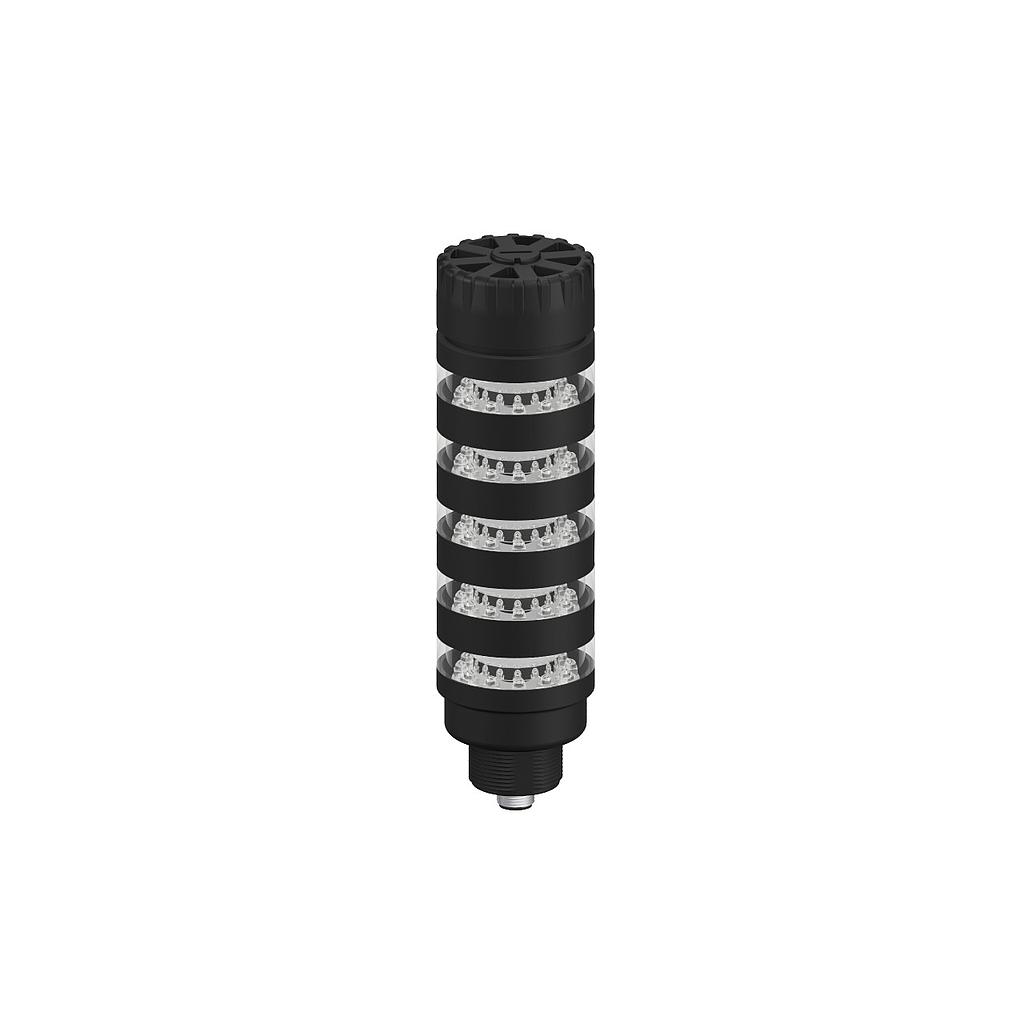 TL50 Pro Tower Light with IO-Link Audible, Beacon Black Housing: 5-Segment, TL50BL5AKQ