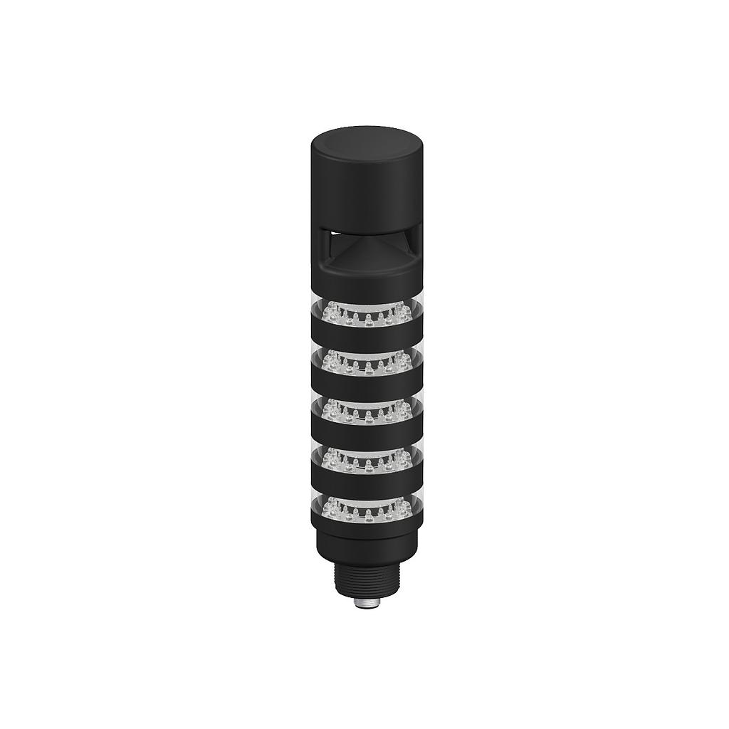 TL50 Pro Tower Light with IO-Link Sealed Omni-directional Audible, Beacon Black Housing: 5-Segment, TL50BL5AOSKQ