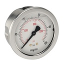 900 Series Liquid Filled Pressure Gauge, 0 psi to 100 psi, G1/4, Steel Panel Mount Clamp