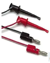 FLUKE TL940 Test Lead Set, Multi-Stacking Banana Plug, Mini-Hook, 60 Volt DC, 3A, 90 CM Length, PVC Insulated, Red/Black, For 1.5 MM Diameter Component Lead