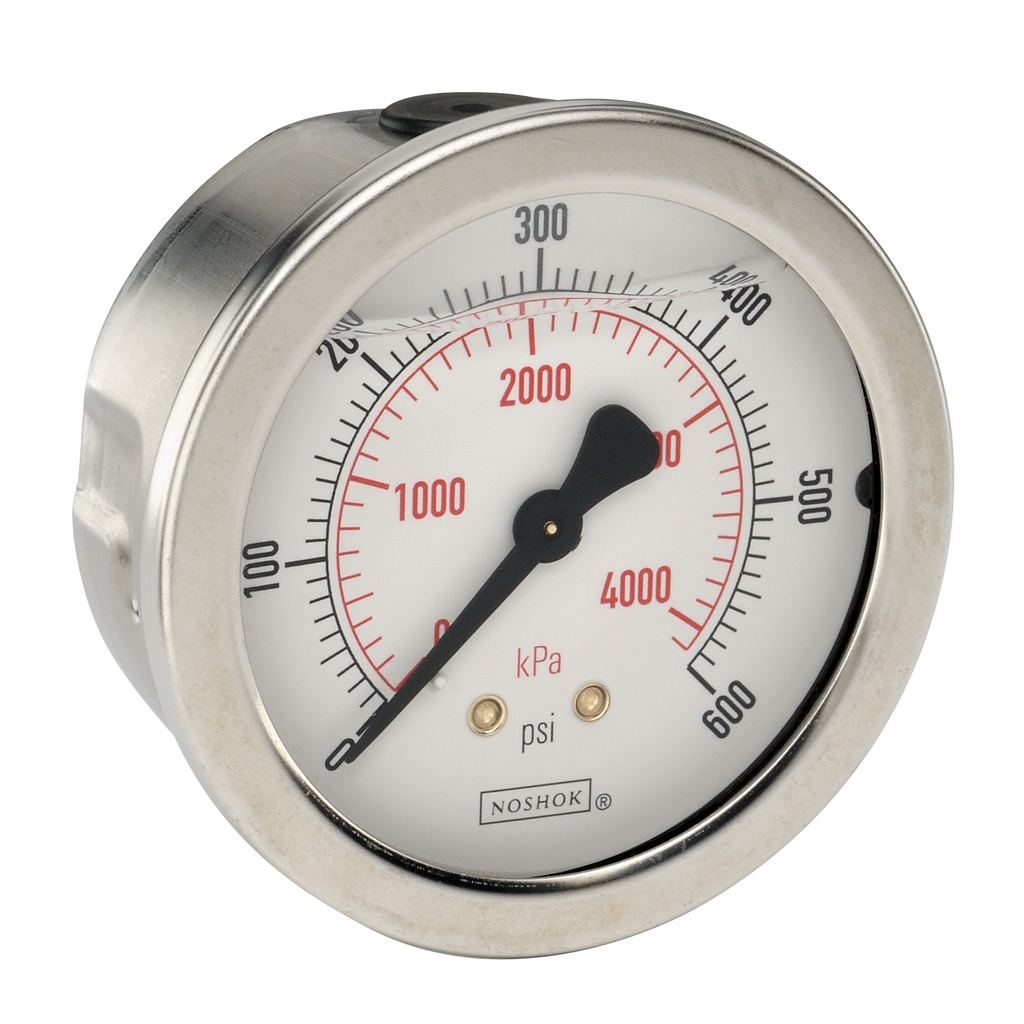 900 Series Liquid Filled Pressure Gauge, 0 psi to 1,000 psi