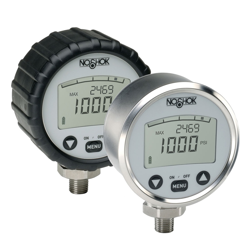 1000 Series Digital Pressure Gauge, 0 psig to 1,000 psig, Peak Memory - Standard, Rubber Case Protector