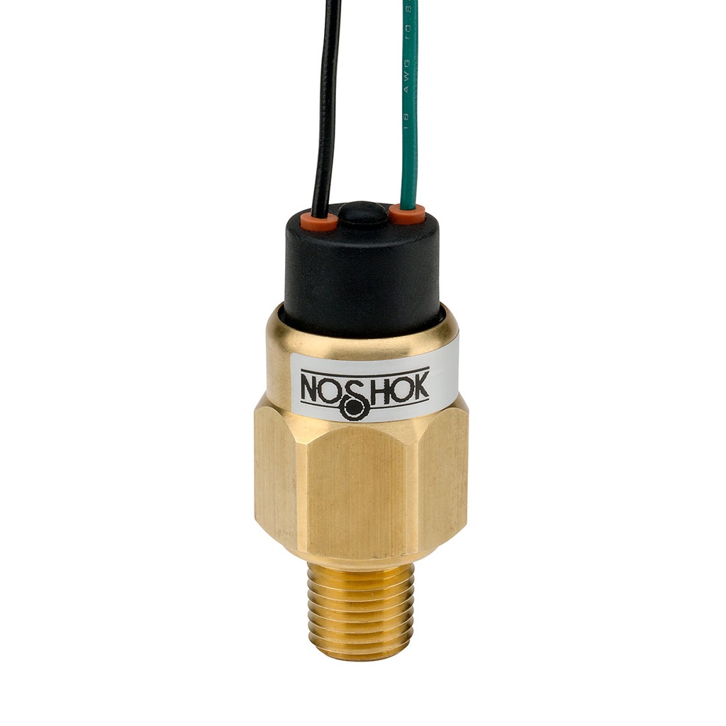 100 Series Mechanical Compact Low Pressure Switch, 50 to 150 psig, 1/8" NPT-Male, SPST, N.O., 18" Flying Leads