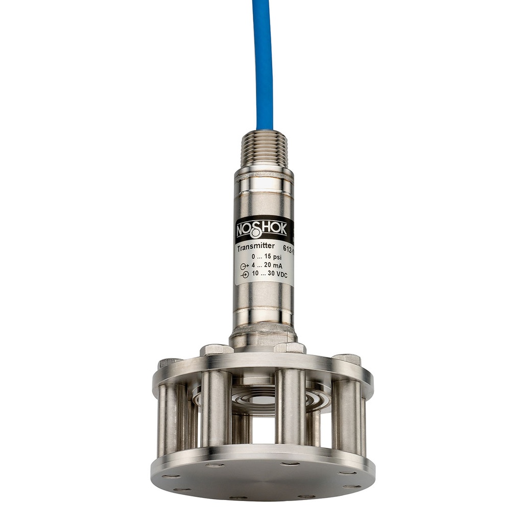 613 Series Cage-Protected Submersible Level Transmitter, 0 psi to 5 psi, 12' Std PUR Cable, Cable Clamp, Lifting Ring