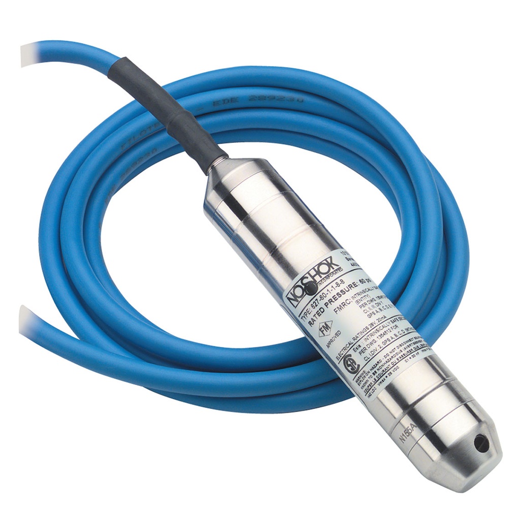 627 Series Intrinsically Safe Submersible Liquid Level Transmitter, 0 psi to 10 psi, 42' Std PUR Cable